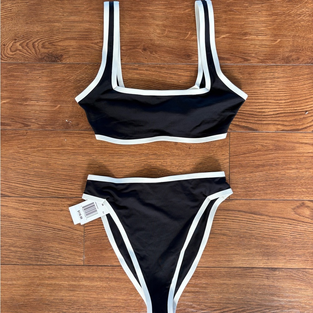 L*Space Black and White Bikini Set
